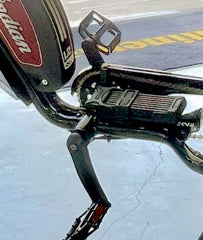 Example of ABUS Lock placements
Planning to pick up your new e-bike/e-moto from our shop location in Newport Beach?
We assemble ABUS Locks onto e-bikes per customer requests at no additional charge.
*Per customer purchase & request, we can assemble an ABUS lock onto an e-bike purchase at no additional charge.