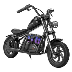 HYPER GOGO CRUISER12 PLUS ELECTRIC MOTORCYCLE w/Bluetooth; RGB Audio System & Fog Effects *Retro Bike Up to 10MPH; 60-Minute Ride, Perfect for Ages 3+