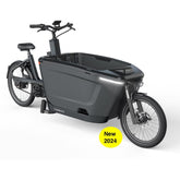 TENWAYS CARGO ONE ELECTRIC FRONT LOAD CARGO BIKE WITH BELT DRIVE SYSTEM BLACK | ONE-SIZE E-BIKE