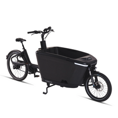 TENWAYS CARGO ONE ELECTRIC FRONT LOAD CARGO BIKE WITH BELT DRIVE SYSTEM BLACK | ONE-SIZE E-BIKE