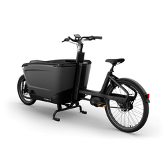 TENWAYS CARGO ONE ELECTRIC FRONT LOAD CARGO BIKE WITH BELT DRIVE SYSTEM BLACK | ONE-SIZE E-BIKE