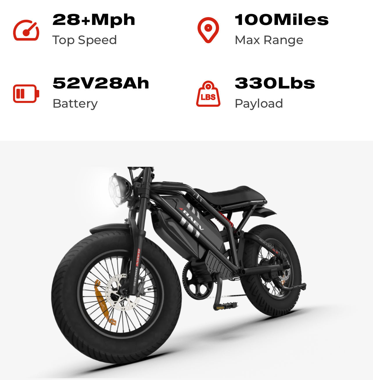 RAEV BULLET GT V2 E-Bike Range For Days