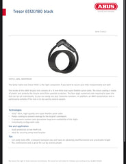 ABUS TRESOR 6615C CABLE LOCK